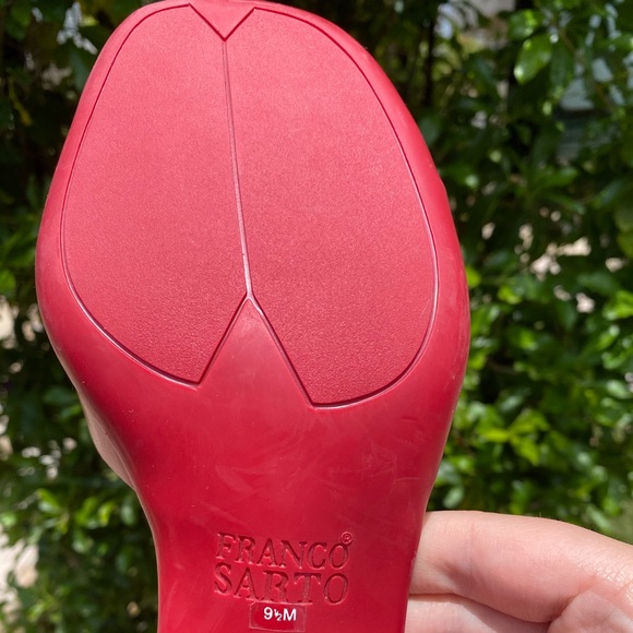 NWOT Vintage Franco Sarto Red Heels - Picture 3 of 6